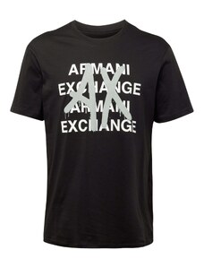 ARMANI EXCHANGE Póló szürke / fekete / fehér