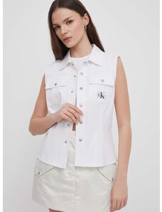 Calvin Klein Jeans ing galléros, fehér, regular