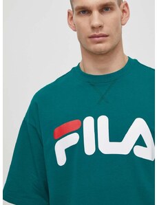 Fila t-shirt Lowell zöld, férfi, nyomott mintás, FAM0655