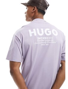 HUGO BLUE oversized t-shirt in lilac-Purple