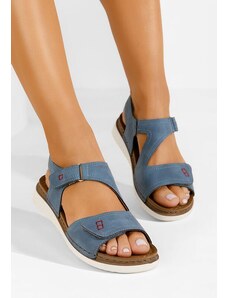 Zapatos Metina kék lapos szandál