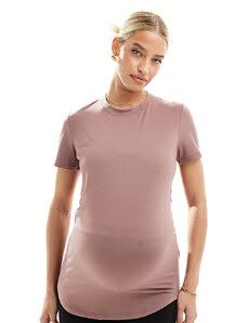 Nike Training Nike One Training maternity t-shirt in mauve-Brown