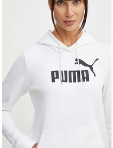 Puma felső fehér, női, nyomott mintás, kapucnis, 586797