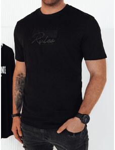 BASIC Fekete férfi póló nyomtatással RULES RX5409