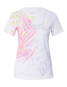 ARMANI EXCHANGE Póló limone / rózsaszín / ezüst / fehér