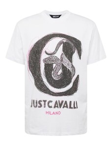 Just Cavalli Póló rózsaszín / fekete / fehér