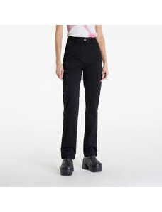 Női cargo nadrág Calvin Klein Jeans Woven Label High Rise Straight Pant Black