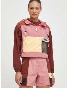 Columbia rövid kabát Painted Peak női, rózsaszín, átmeneti, oversize, 2072211