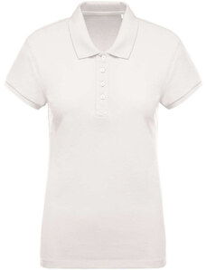 Kariban Női organikus rövid ujjú galléros piké póló KA210, Cream-2XL