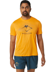 Mustárszínű funkcionális póló ASICS Fujitrail Logo SS Top 2011C981-800
