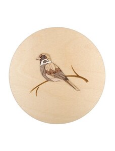 BeWooden Fa dekoráció Sparrow Wooden Image