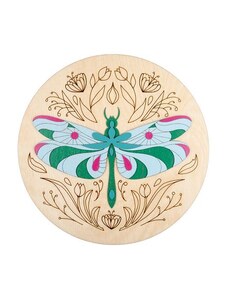 BeWooden Fa dekoráció Dragonfly Wooden Image