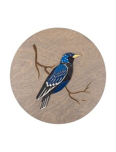 BeWooden Fa dekoráció Thrushbird Wooden Image
