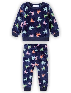 Minoti Lányok fleece pizsama, Minoti, 16pj 14, kék