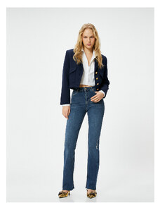 Koton Lightweight Flare Jeans Slim Fit High Waist - Victoria Slim Jean