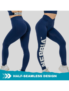 NEBBIA - Magas derekú fitness leggings GLUTE CHECK 613 (dark blue)