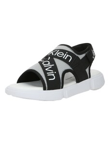 Calvin Klein Jeans Nyitott cipők fekete / fehér