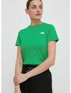 The North Face t-shirt női, zöld, NF0A87NHPO81