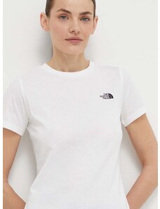 The North Face t-shirt női, fehér, NF0A87NHFN41