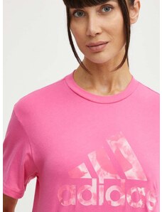 adidas pamut póló női, rózsaszín, IS4257