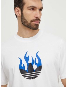 adidas Originals pamut póló fehér, férfi, nyomott mintás, IS2944
