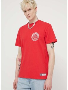 Tommy Jeans pamut póló Archive Games piros, férfi, nyomott mintás, DM0DM19545