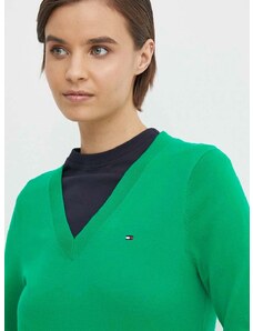 Tommy Hilfiger pulóver könnyű, női, zöld
