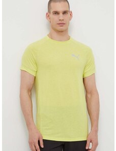 Puma t-shirt EVOSTRIPE zöld, férfi, nyomott mintás, 678992