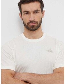 adidas pamut póló bézs, férfi, sima, IS1318