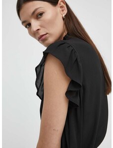 Bruuns Bazaar ing CamillaBBNicole shirt női, állógalléros, fekete, regular, BBW3774