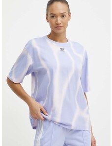 adidas Originals pamut póló női, lila, IS2488
