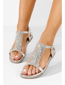 Zapatos Tadia ezüst lapos talpú szandál