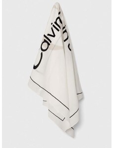 Calvin Klein Jeans pamut sál fehér, nyomott mintás