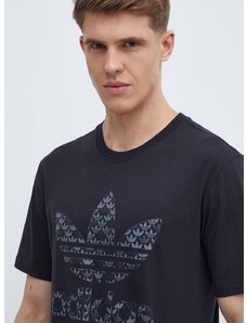 adidas Originals pamut póló fekete, férfi, nyomott mintás, IS0176