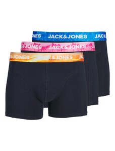 JACK & JONES Boxeralsók 'LUCA' kék / tengerészkék / narancs / rózsaszín