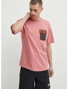 Columbia pamut póló Painted Peak rózsaszín, férfi, nyomott mintás, 2074481