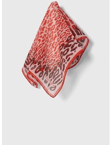 Lanvin kendő selyemkeverékből piros, mintás