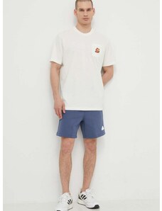 adidas Originals pamut póló bézs, férfi, nyomott mintás, IS0214