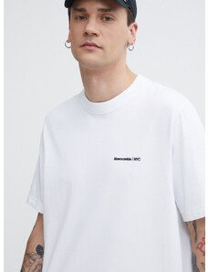 Abercrombie & Fitch pamut póló fehér, férfi, nyomott mintás