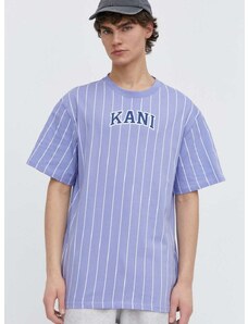 Karl Kani pamut póló lila, férfi, mintás