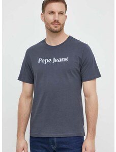 Pepe Jeans pamut póló CLIFTON szürke, férfi, nyomott mintás, PM509374