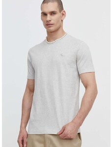 Abercrombie & Fitch pamut póló szürke, férfi, melange