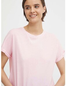 Pepe Jeans pamut póló LIU női, rózsaszín, PL505832