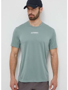 adidas TERREX sportos póló zöld, nyomott mintás, IP4781