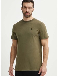 Fjallraven t-shirt Hemp Blend zöld, férfi, nyomott mintás, F12600215