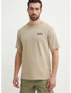 New Balance pamut póló bézs, férfi, nyomott mintás, MT41588SOT