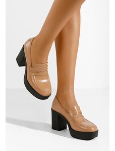 Zapatos Meilani bézs női loafer cipő