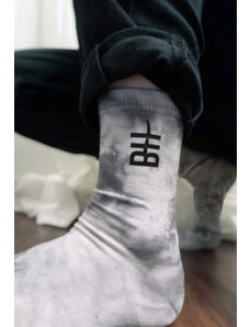 BHarts Design BHarts. - Fekete-Fehér Batikolt zokni