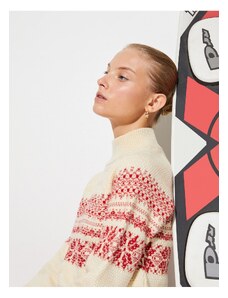 Koton garbós pulóver kötött texturált mintás
