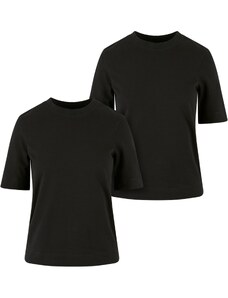 UC Ladies Women's T-Shirt Classy Tee - 2 Pack Black+Black
